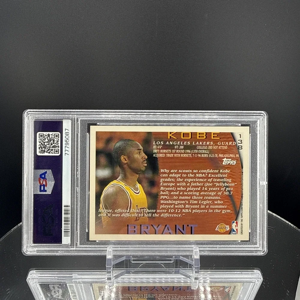 Centered!! Topps 1996 Kobe Bryant #138 PSA 6 Rookie RC Los Angeles Lakers NBA